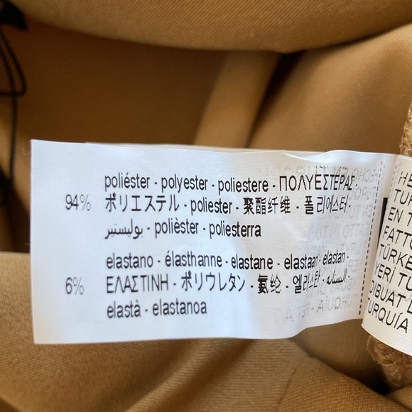 NWOT Zara Camel Side-Slit Stretch Maxi Skirt - Picture 9 of 10